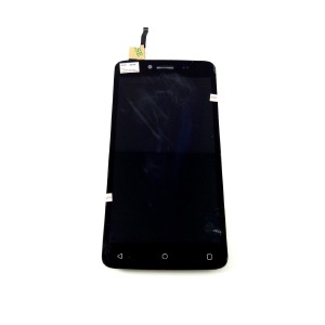 Дисплей для телефона Fly FS505 черный, с тачскрином, модуль - фото