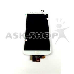Дисплей для телефона Lg D800/D801/D803/LS980/G2 белый, с тачскрином, модуль - фото