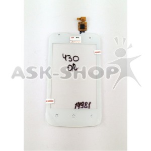 Сенсор (Touchscreen) Fly IQ430 белый, оригинал - фото