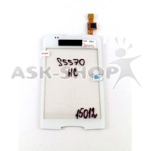Сенсор (Touchscreen) Samsung S5570 белый high copy - фото