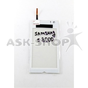Сенсор (Touchscreen) Samsung S8000 белый - фото