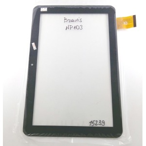 Сенсор (Touchscreen) для планшета Bravis NP103, 254*167 мм, черный - фото