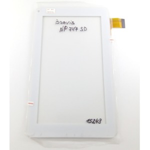 Сенсор (Touchscreen) для планшета Bravis NP747 SD, 186*111 мм, белый - фото