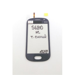 Сенсор (Touchscreen) Samsung S6810 черный/синий - фото