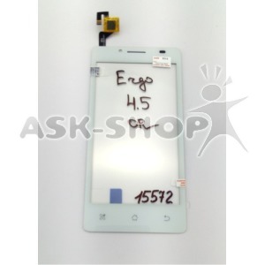Сенсорный экран для телефона Ergo SmartTab 4.5 белый, оригинал - фото