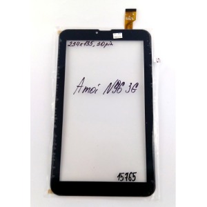 Сенсор (Touchscreen) под планшет 234*135 мм,DH-0933A2-PG-FPC133/YLD-CCG9158-FPC-A0/XN1397/ Amoi N96 3G/iCool A903/Quad-core 3G Pad M901,30 pin,черный - фото