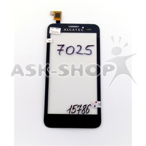 Сенсор (Touchscreen) Alcatel OT7025 черный - фото