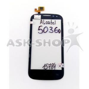 Сенсор (Touchscreen) Alcatel OT5036D черный - фото
