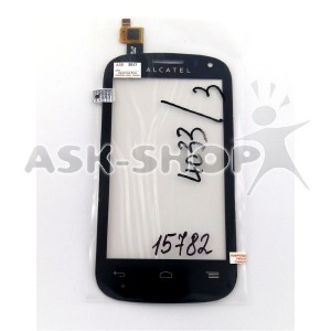 Сенсор (Touchscreen) Alcatel OT4033 черный - фото