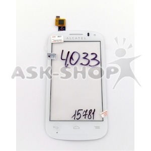 Сенсор (Touchscreen) Alcatel OT4033 белый - фото