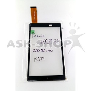Сенсор (Touchscreen) для планшета Bravis Wxi89 3G, 226*132 мм, тип 1, черный - фото