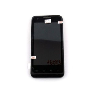 Дисплей для телефона Prestigio 4040 черный, с тачскрином и рамкой, модуль - фото