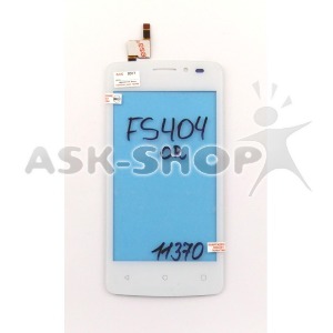 Сенсор (Touchscreen) Fly FS404 белый, оригинал - фото