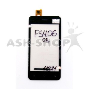 Сенсор (Touchscreen) Fly FS406 черный, оригинал - фото