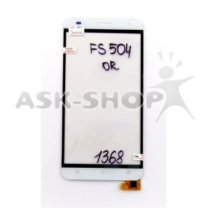 Сенсор (Touchscreen) Fly FS504 белый, оригинал - фото