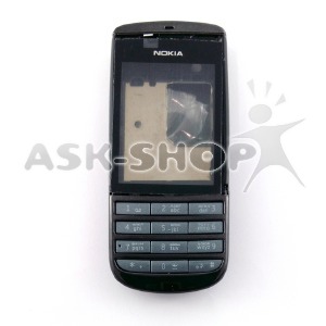 Корпус ОРИГИНАЛ (AAA класс) c клав. Nokia N300 черный - фото