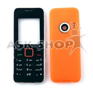 Корпус китай Nokia 3500classic оранжевый с английской клавиатурой - фото