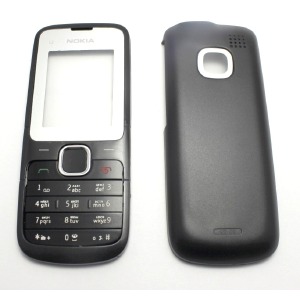 Корпус китай Nokia C2-00 черный с английской клавиатурой - фото