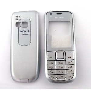Корпус китай Nokia 3120сlassic серебряный с английской клавиатурой - фото