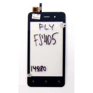 Сенсор (Touchscreen) Fly FS405 черный, оригинал - фото
