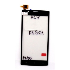 Сенсор (Touchscreen) Fly FS501 черный - фото