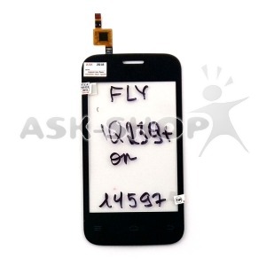 Сенсор (Touchscreen) Fly IQ239+ черный, оригинал - фото