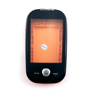 Корпус ОРИГИНАЛ (AAA класс) c клав. Samsung S3650 оранжевый - фото