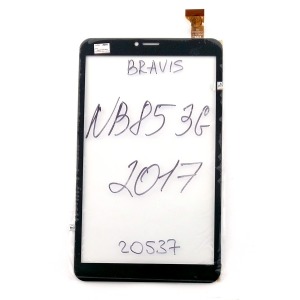Сенсор (Touchscreen) для планшета Bravis NB85 3G 2017, 204*120 мм, черный,  тип 4, 30 pin(DP080133-F1) - фото
