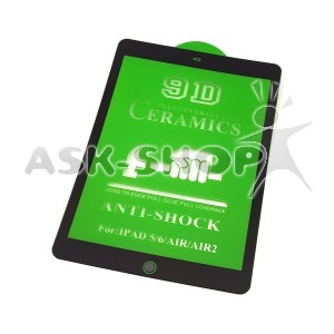 Стекло защитное iPad 5/Air/Pro 9.7' Ceramics 9DH черное в т.у. - фото