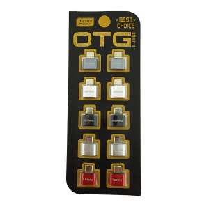 OTG-Адаптер USB (мама)-Type-C (папа) Remax metall (блистер 10шт) - фото