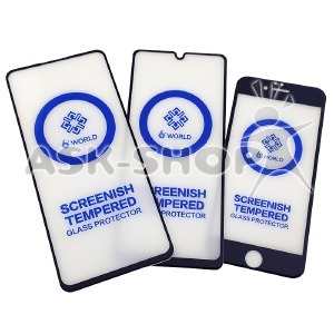 Стекло защитное Samsung A515/A516/A525/A528/A536/G780/G781/M31s/S20 FE/066 6DH каленое World черное в тех. уп. - фото