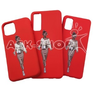 Силикон ART Samsung A01 Core/A013F Lady red# - фото