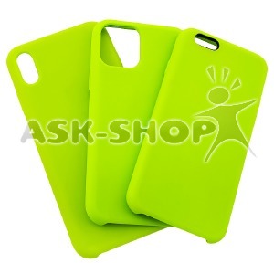 Накладка iPhone 5 "Soft touch" Original Lime green (31) лого - фото