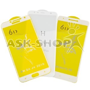 Стекло защитное Xiaomi Mi 9 5DH белое т.у.# - фото