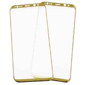 Стекло защитное Samsung G965/S9+(plus) 3D золото в т.у.# - фото