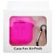Чехол силикон AirPods 1/2 с карабином розовый неон - фото 1