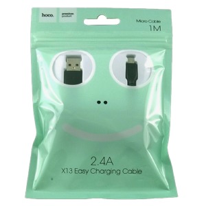 Кабель microUSB Hoco X13 черный 1 м (36) - фото