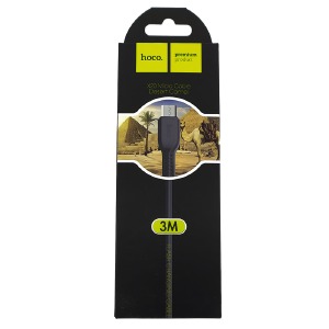 Кабель microUSB Hoco X20 2.4A черный 3м (30) - фото