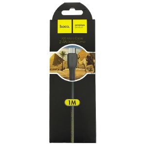 Кабель microUSB Hoco X20 2.4A черный 1м (30) - фото