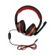 Наушники компьютерные Hoco W103 3,,5(папа)+переходник 3,5(мама)-2х3,5 (папа) красные 1,2м - фото 1