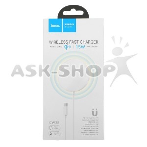 Беспроводное зарядное Hoco CW28 for iPhone magsafe 15W белое - фото