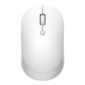 Компьютерная мышка беспроводная Xiaomi Mi Dual Wireless Mouse Silent Edition 6 кнопок/BT4.2/USB 2.4GHz/1300DPI белая (HLK4040GL/HLK4031CN) - фото