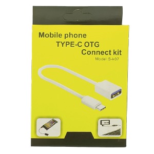 OTG-cable USB (мама)-Type-C (папа) черный  - фото