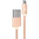 Кабель microUSB Hoco X2 тканинний золотий 1м (30) - фото 2