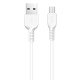 Кабель microUSB Hoco X13 2.4A белый 1м (36) - фото 1