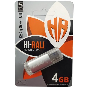 USB 4GB 2.0 Hi-Rali Rocket Series серебряная - фото