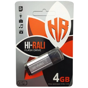 USB 4GB 2.0 Hi-Rali Stark Series серебряная - фото