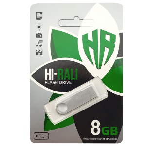 USB 8GB 2.0 Hi-Rali Shuttle Series стальная - фото