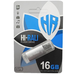 USB 16GB 2.0 Hi-Rali Rocket серебряная - фото