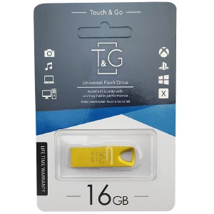 USB 16GB 2.0 T&G 117 metall Series золотая - фото